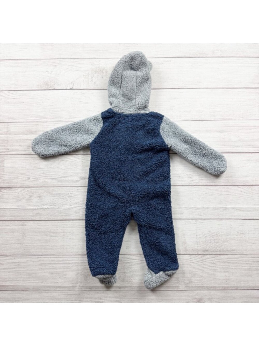 NFL Team Apparel Infant Sherpa Fleece Hooded Coverall Romper 6-9 Months - Picture 4 of 4